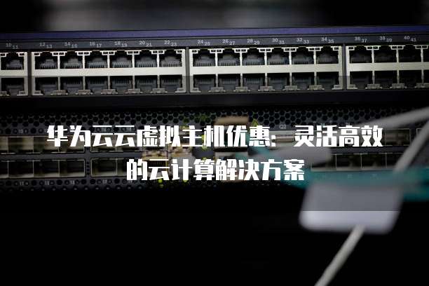 华为云云虚拟主机优惠:灵活高效的云计算解决方案