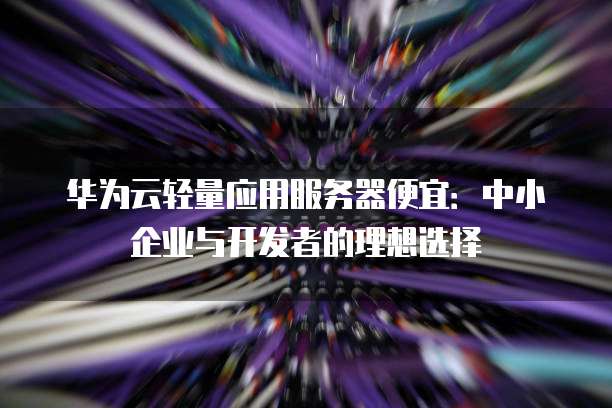华为云轻量应用服务器便宜:中小企业与开发者的理想选择