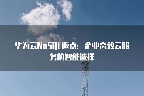 华为云NoSQL返点:企业高效云服务的智能选择