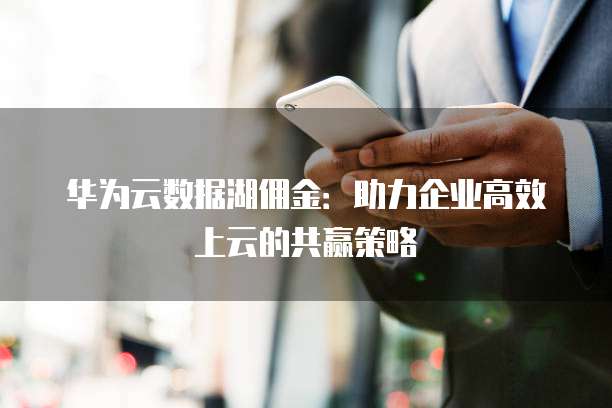 华为云数据湖佣金:助力企业高效上云的共赢策略