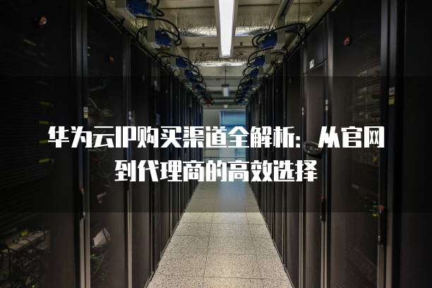华为云IP购买渠道全解析：从官网到代理商的高效选择