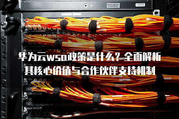 华为云wsa政策是什么?全面解析其核心价值与合作伙伴支持机制
