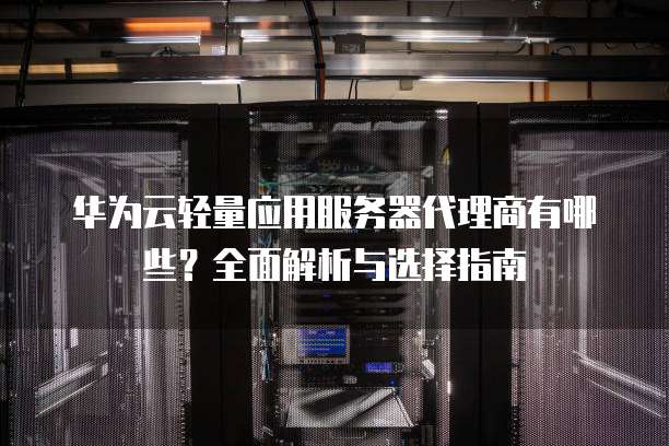 华为云轻量应用服务器代理商有哪些?全面解析与选择指南
