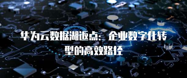 华为云数据湖返点:企业数字化转型的高效路径