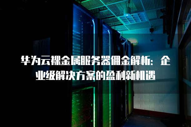 华为云裸金属服务器佣金解析:企业级解决方案的盈利新机遇