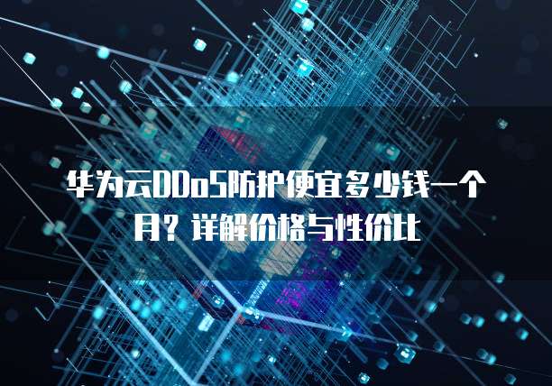 华为云DDoS防护便宜多少钱一个月?详解价格与性价比