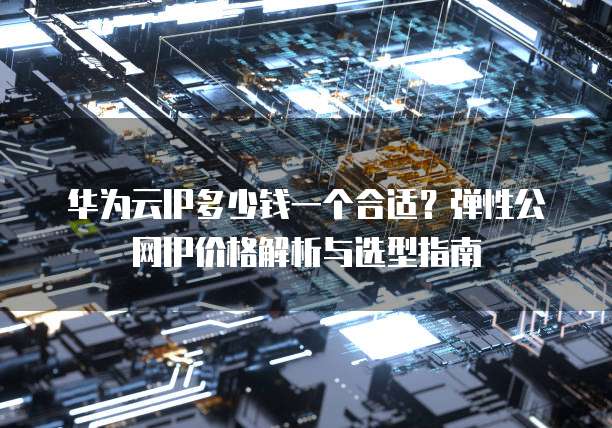 华为云IP多少钱一个合适?弹性公网IP价格解析与选型指南