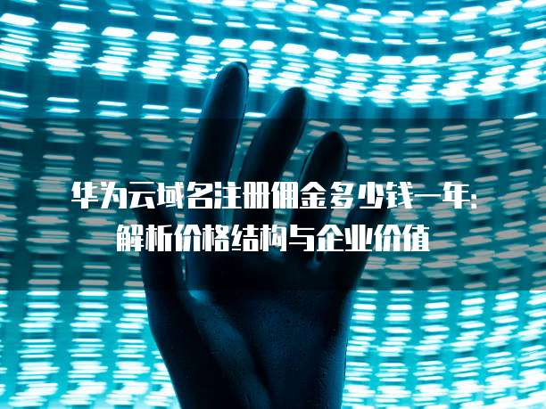 华为云域名注册佣金多少钱一年:解析价格结构与企业价值