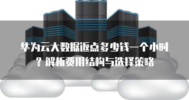 华为云大数据返点多少钱一个小时?解析费用结构与选择策略
