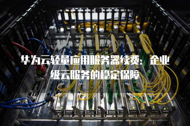 华为云轻量应用服务器续费:企业级云服务的稳定保障