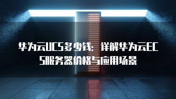 华为云UCS多少钱：详解华为云ECS服务器价格与应用场景