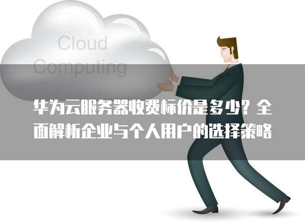 华为云服务器收费标价是多少?全面解析企业与个人用户的选择策略