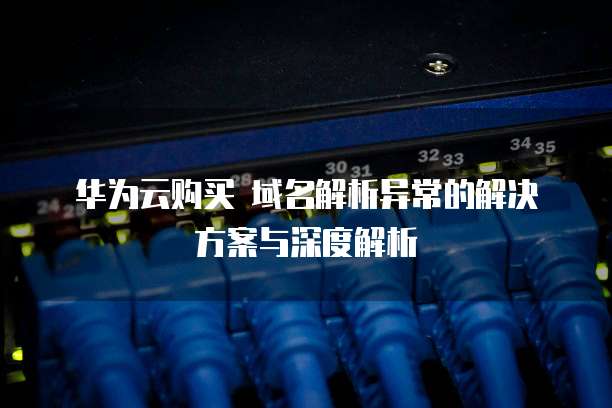 华为云购买 域名解析异常的解决方案与深度解析