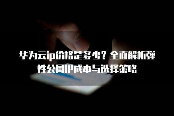 华为云ip价格是多少?全面解析弹性公网IP成本与选择策略