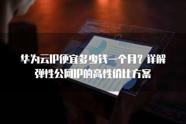 华为云IP便宜多少钱一个月?详解弹性公网IP的高性价比方案