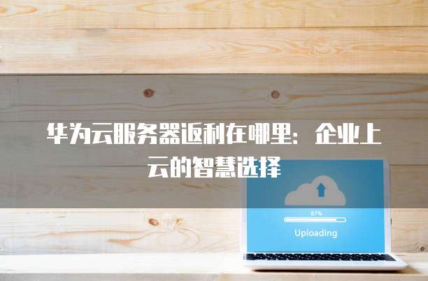 华为云服务器返利在哪里:企业上云的智慧选择