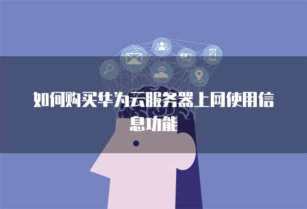 如何购买华为云服务器上网使用信息功能