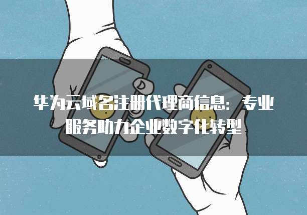 华为云域名注册代理商信息:专业服务助力企业数字化转型