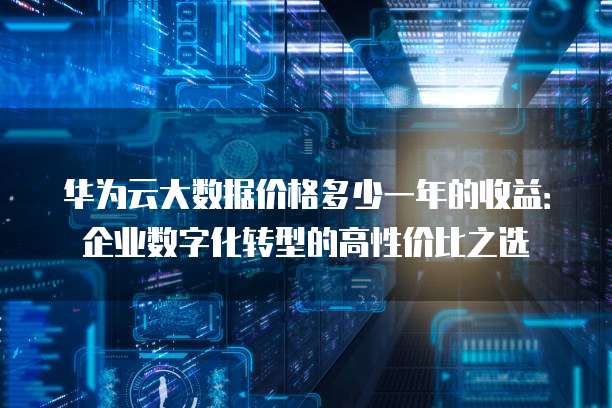 华为云大数据价格多少一年的收益:企业数字化转型的高性价比之选