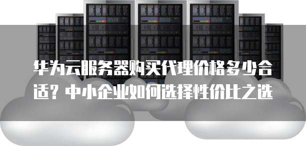 华为云服务器购买代理价格多少合适？中小企业如何选择性价比之选