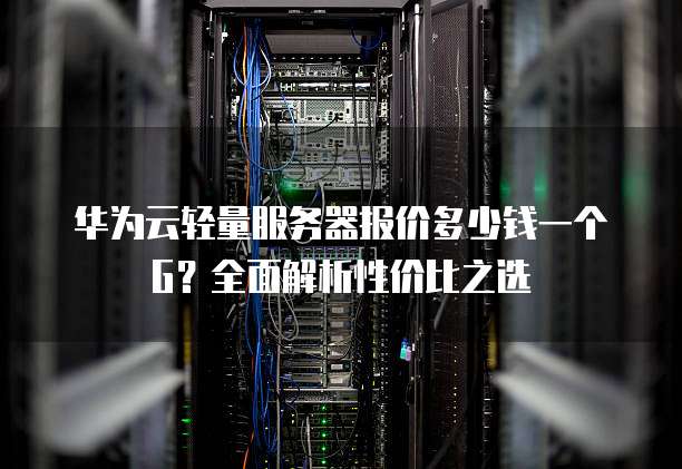 华为云轻量服务器报价多少钱一个G?全面解析性价比之选