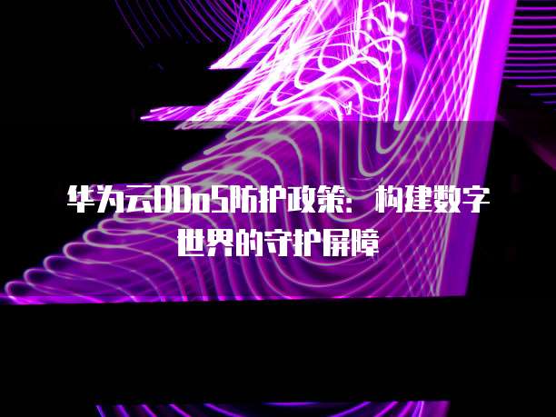 华为云DDoS防护政策:构建数字世界的守护屏障