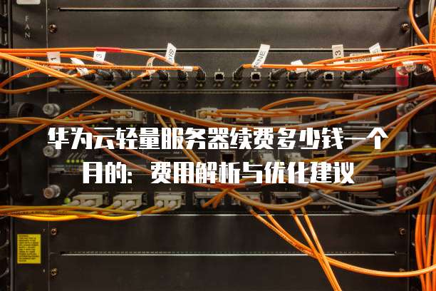 华为云轻量服务器续费多少钱一个月的:费用解析与优化建议