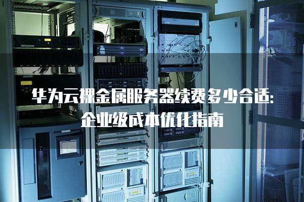 华为云裸金属服务器续费多少合适:企业级成本优化指南