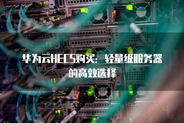 华为云HECS购买:轻量级服务器的高效选择