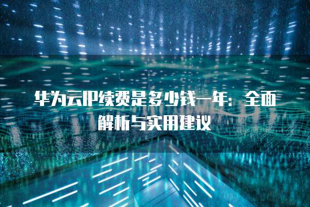 华为云IP续费是多少钱一年:全面解析与实用建议