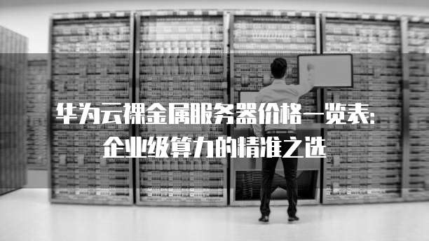 华为云裸金属服务器价格一览表:企业级算力的精准之选