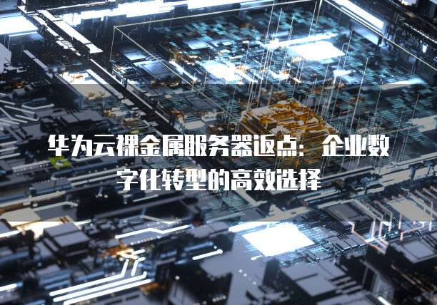 华为云裸金属服务器返点:企业数字化转型的高效选择