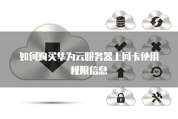 如何购买华为云服务器上网卡使用权限信息