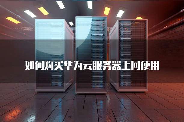 如何购买华为云服务器上网使用