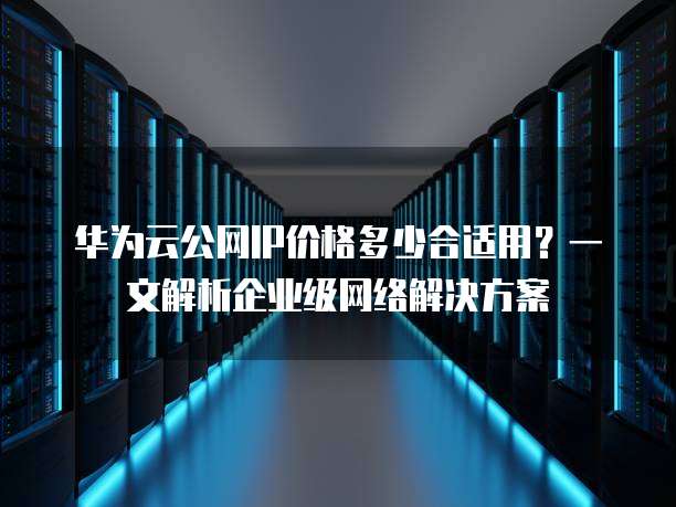 华为云公网IP价格多少合适用?一文解析企业级网络解决方案