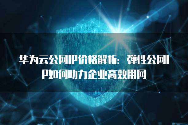 华为云公网IP价格解析:弹性公网IP如何助力企业高效用网