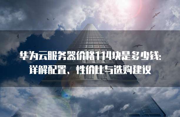 华为云服务器价格114块是多少钱:详解配置、性价比与选购建议