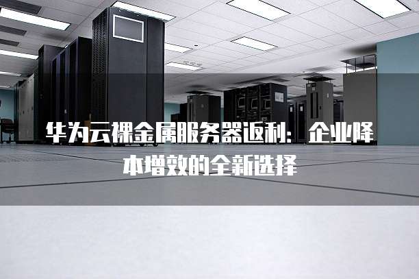 华为云裸金属服务器返利:企业降本增效的全新选择