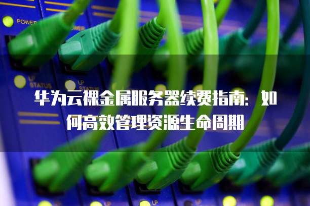 华为云裸金属服务器续费指南:如何高效管理资源生命周期