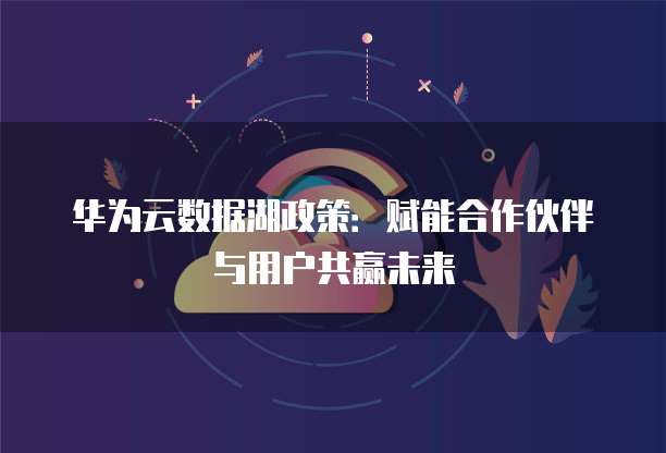 华为云数据湖政策:赋能合作伙伴与用户共赢未来