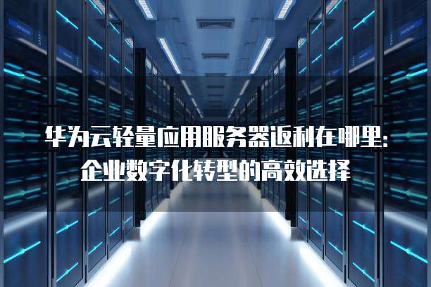 华为云轻量应用服务器返利在哪里:企业数字化转型的高效选择