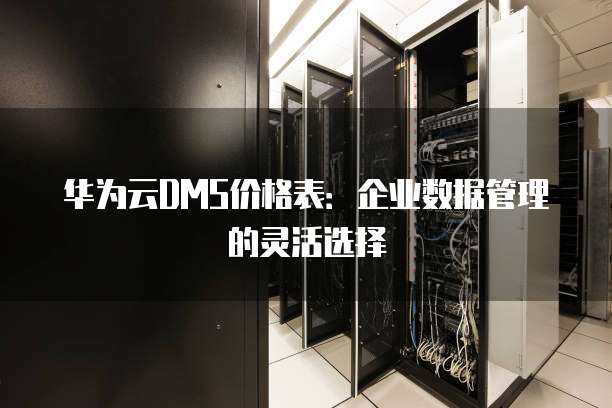 华为云DMS价格表：企业数据管理的灵活选择