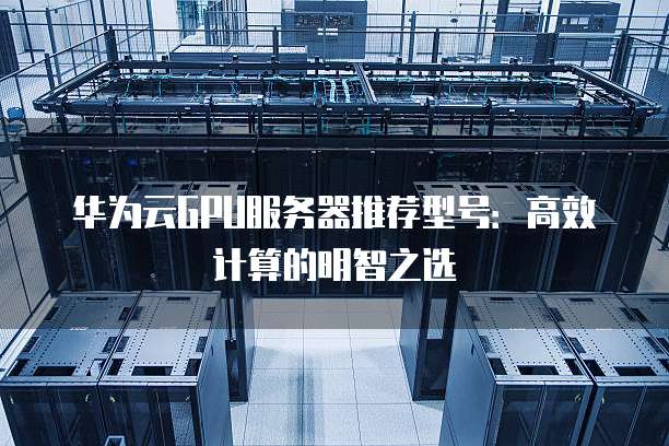 华为云GPU服务器推荐型号:高效计算的明智之选