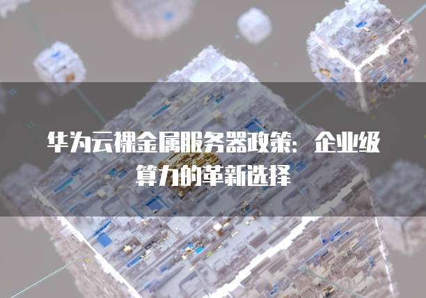 华为云裸金属服务器政策：企业级算力的革新选择