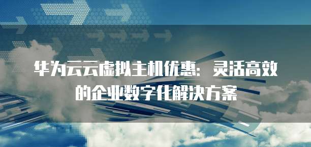 华为云云虚拟主机优惠:灵活高效的企业数字化解决方案