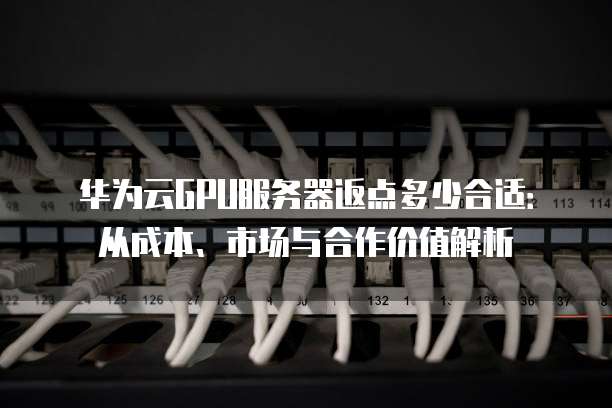 华为云GPU服务器返点多少合适:从成本、市场与合作价值解析
