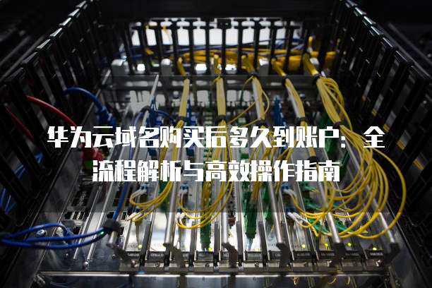 华为云域名购买后多久到账户：全流程解析与高效操作指南