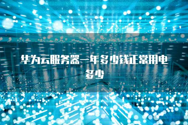 华为云服务器一年多少钱正常用电多少