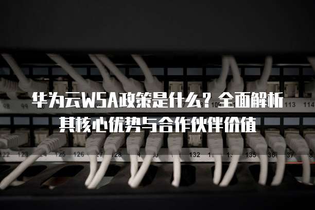 华为云WSA政策是什么？全面解析其核心优势与合作伙伴价值