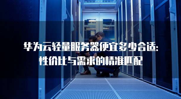 华为云轻量服务器便宜多少合适:性价比与需求的精准匹配